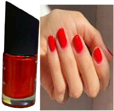 Luipui red shimmer matte nail paint long lasting nail polish pack of 1 RED