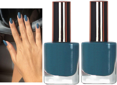 tanvi27 New Professional Touch Quick Drying Sappire Blue Gel Nail Lacquer Sappire Blue(Pack of 2)
