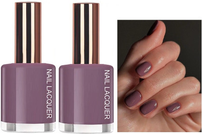 Emijun Long-Lasting, Glossy Nail Polish | Fast Drying, Chip Resistant High Shine Polish French Violet(Pack of 2)