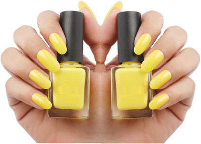tanvi27 High Gloss & Quick Dry Non UV Long Lasting New Nail Polish Combo YELLOW(Pack of 2)