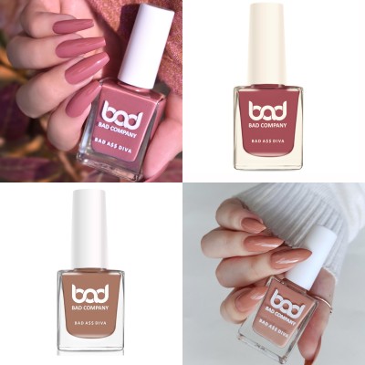 BAD COMPANY No Toxin Nail Lacquer Nail Polish BCNLCP2-6074 Trust The Process 60 + Fear Less 74(Pack of 2)