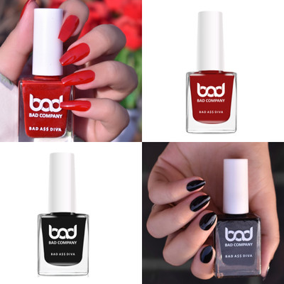 BAD COMPANY No Toxin Nail Lacquer Nail Polish BCNLCP2-6954 Hustler 69 + Risk It For Biscuit 54(Pack of 2)
