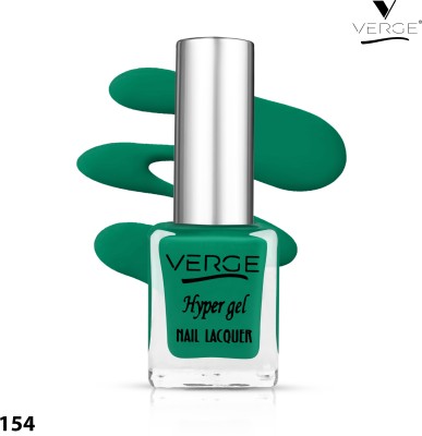 VERGE Hyper Gel Ultra Shine Luxury Nail Polish (SUPER LONG STAY WITH HD PRIME FINISH) 154, Mint Green, Quick Dry & Chip Resistant, PARABEN FREE, VEGAN