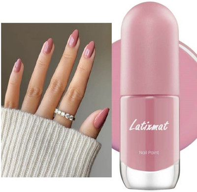 Latixmat Ultra-Glossy Shine, Long-Lasting & Chip-Resistant Rose wood Nail Paint Rose wood