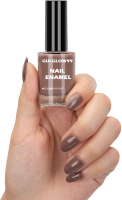 GULGLOW99 High-Shine Long Lasting Non Toxic Professional Nail Polish COFFEE BROWN