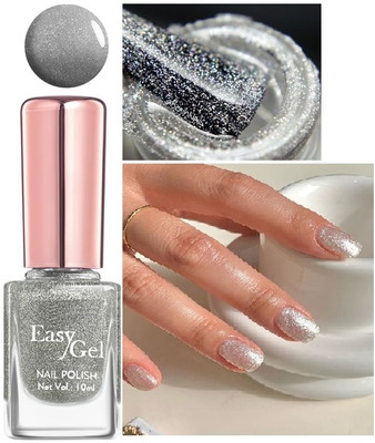 GULGLOW99 Nail Polish Glossy & Long Lasting Quick Drying silver silver