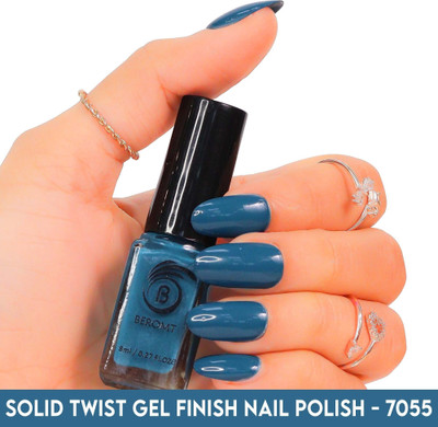 BEROMT SOLID TWIST GEL FINISH NAIL POLISH - BNP7055 Turkish Blue