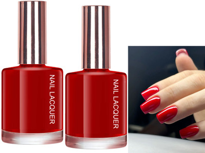 ADJD Combo Professional Gloosy Nail Polish Long Lasting & Non Toxic Red RED