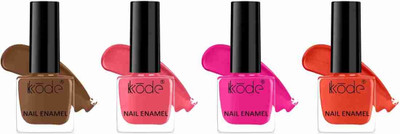 kKode beautiful waterproof and long lasting nail polish pack of 4 multi colour
