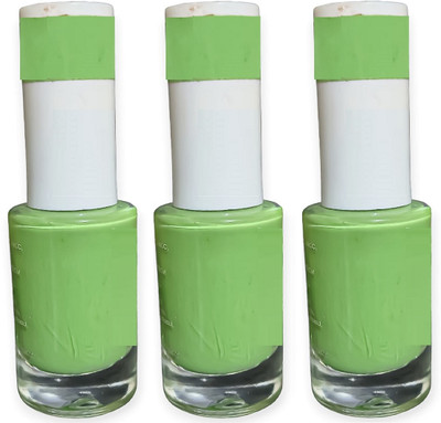 Luipui MATTE GREEN NAIL POLISH COLOR GREEN(Pack of 3)