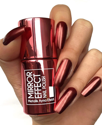 luzimaisa Mirror Effect Nail Polish Metallic Red Red