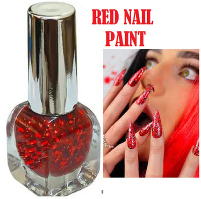 Luipui red color sparkle nail polish best long lasting nail paint red