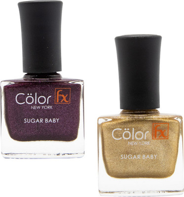 Color Fx Nail Enamel Sugar Baby - Wedding Collection 107 & 108(Pack of 2)
