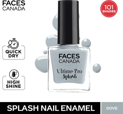 FACES CANADA Ultime Pro Splash Nail Enamel | Glossy | Quick Drying | Long Lasting | 8ml, Dove 38