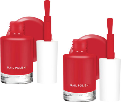 ADJD Comob Nail Polish with Glossy Gel Red Finish Quick drying Red