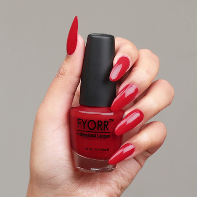 FYORR 15ML Quick Dry Long Lasting Smooth Finish Nail Polish (Thinking Red)