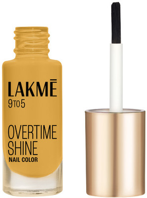 Lakmé 9to5 Primer + Gloss Nail Colour Mustard Master