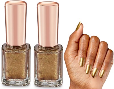 ADJD Combo Nail Polish Long Lasting & Quick Drying Golden mettalic Golden mettalic