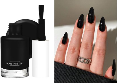 GABBU HIGH PIGMENTED LONG WEAR & SOFT TOUCH NAIL PAINT(BLACK)/- BLACK