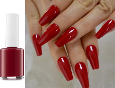 Latixmat red matte finish waterproof and long lasting nail paint red Red