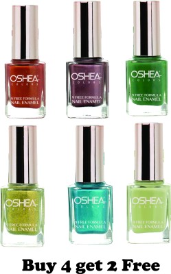 OSHEA New Nail Enamel Range- 9 Combo Pack 60ml multi