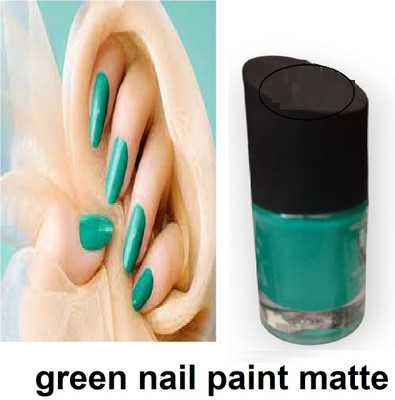 Luipui matte look unique trending green nail polish party type pack of 1 green