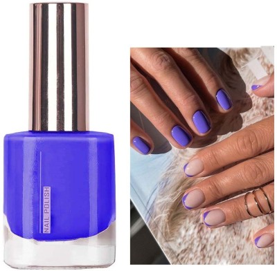 YAWI New Long Lasting Glossy Finish Gel Nail Polish Stay Long, Quick Dry Nail Paint Purblish Blue