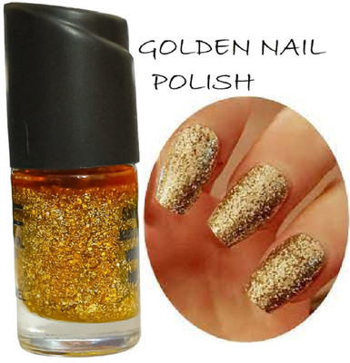 Luipui BEST GOLDEN COLOR GLITTER NAIL POLISH LONG LASTING PACK OF 1 GOLDEN