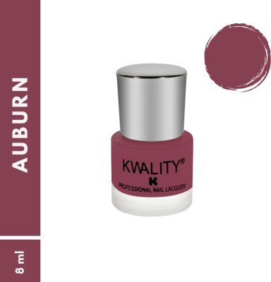 Kwality Neetos Nail Paint For Women Nail Paint Single Quick Drying Nail Polish Highly Pigmented & Long Lasting Enamel, Chip Resistance 8 ml, AUBURN