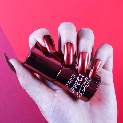 GULGLOW99 Red Magic Mirror Effect Long-Lasting Metallic Nail Polish for DIY Nail RED