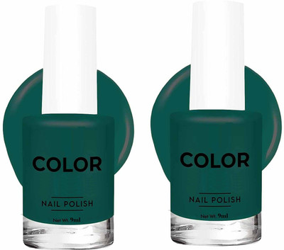 MYEONG Ultime Pro Splash Nail Enamel I Quick-drying I Long lasting I Chip-free I Smooth BLUSH GREEN(Pack of 2)