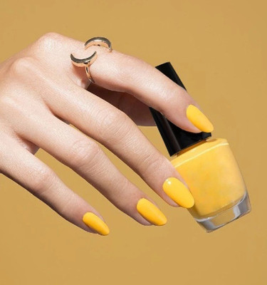 MYEONG Yellow Color Nail Polish Yellow