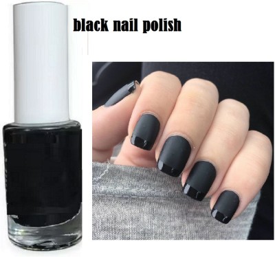 Luipui trending long lasting black matte nail polish pack of 1 BLACK