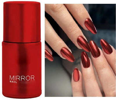 EVERERIN High Shine Quick Drying & Waterproof Mettalic Red Nailpaint Red