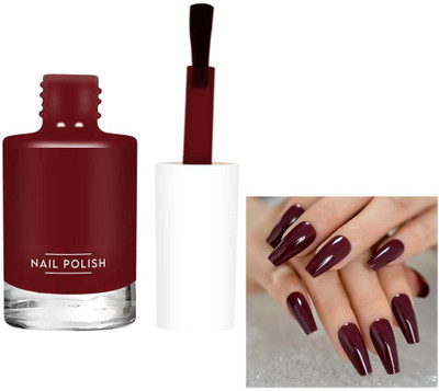 HUZURLU waterproof and matte finish nail paint black