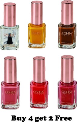 OSHEA New Nail Enamel Range- 6 Combo pack multi