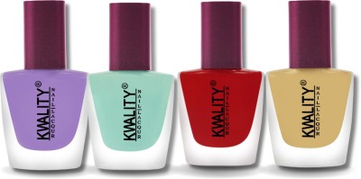 Kwality Mermaid Nail Paint For Women, Nail Paint Combo Kit Set Of 4, Quick Drying Nail Polish Highly Pigmented & Long Lasting, 4x12 ml TROPICAL PARADISE(Pack of 4)