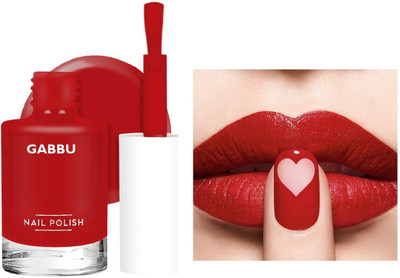 GABBU NAIL PAINT FOR STYLING NAILS QUICK DRYING RED RED