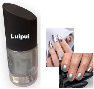 Luipui best for parties glossy nail polish silver color for your beautiful nails silver