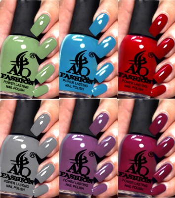 AQ FASHION New Gloss Gel High Shine Nail Polish 6PC Combo Kit S220 Multicolor(Pack of 6)