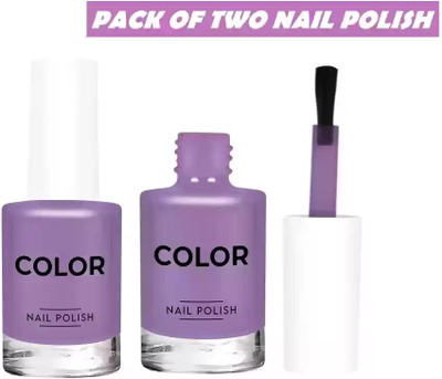 HUZURLU Nail Polish Elevate Your Look with Glossy Shine Nail Paint Combo PURPLE(Pack of 2)