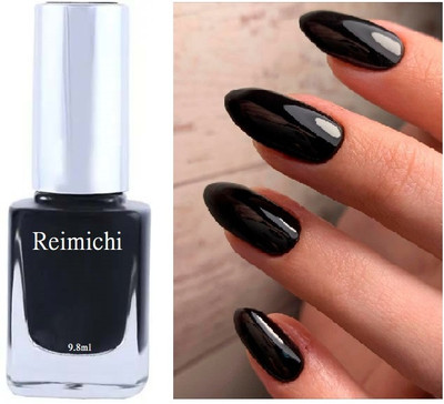 REIMICHI Smooth & Perfect Finish Quick-dry Formulated glossy Black nail Paint Black