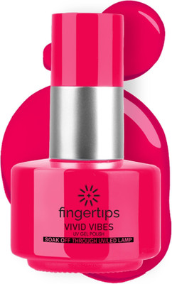 fingertips Vivid Vibes UV LED Soak Off Long Lasting Gel Nail Polish Lasts Upto 21 Days Coral Pink