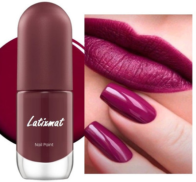 Latixmat Ultra-Glossy Shine, Long-Lasting & Chip-Resistant Gel Red Nail Paint Pinkish Red