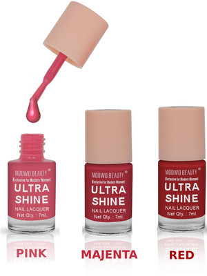Modwo Beauty MB55 Pink, Majenta & Red(Pack of 3)