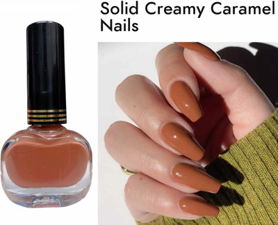 GULGLOW99 Top Coat Glossy Finish Long Lasting Nail Enamel, Quick Drying LIGHT BROWN