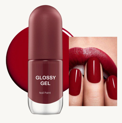 MYEONG Ultra-Glossy Shine Long-Lasting And Chip-Resistant Cherry Red Nail Paint Cherry Red
