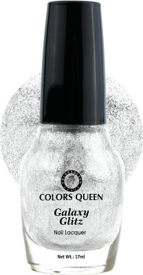 COLORS QUEEN Galaxy Glitz Long Lasting Nail Polish, Glossy Finish, Chip Resisting Formula 133 - Diamond Dust