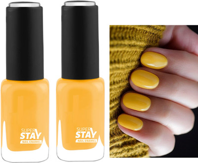 THTC Smooth & Perfect Quick-dry Formulated Gel Matte Yellow nail Polish Yellow(Pack of 2)