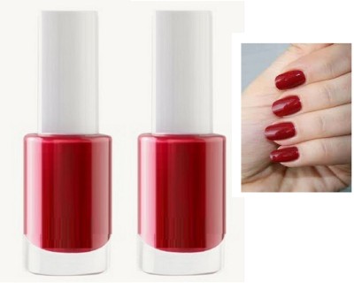 Luipui NAIL PAINTS DARK RED FOR WOMAN PACK OF-2 RED(Pack of 2)